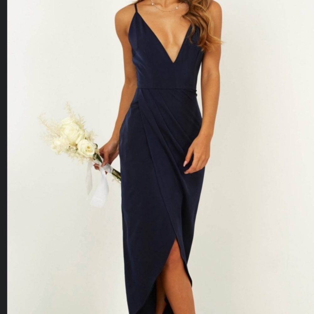 Showpo MIDI Navy Dress, 4 - she’s a dreamer NWT
